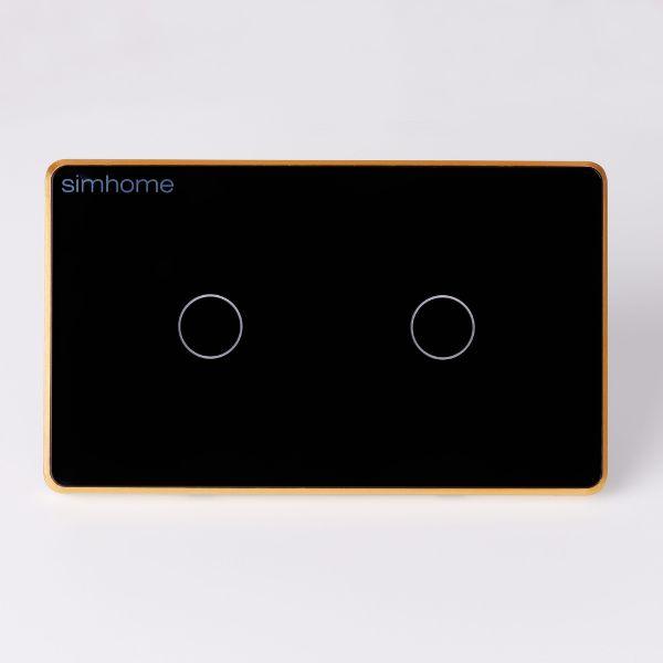 Công tắc cảm ứng WIFI SimHome S2 – Tiêu chuẩn – 2 nút