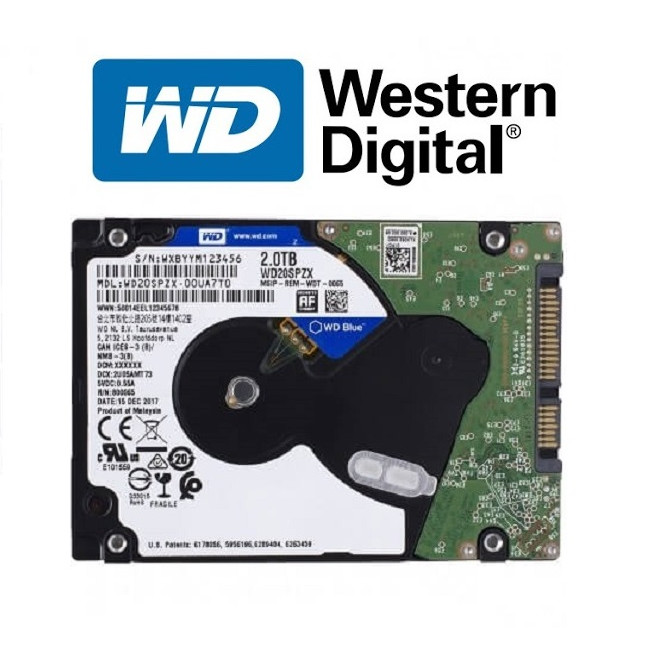 Ổ cứng HDD Laptop WD Blue 2TB SATA 6GB/s 2.5 inch - Hàng Nhập Khẩu