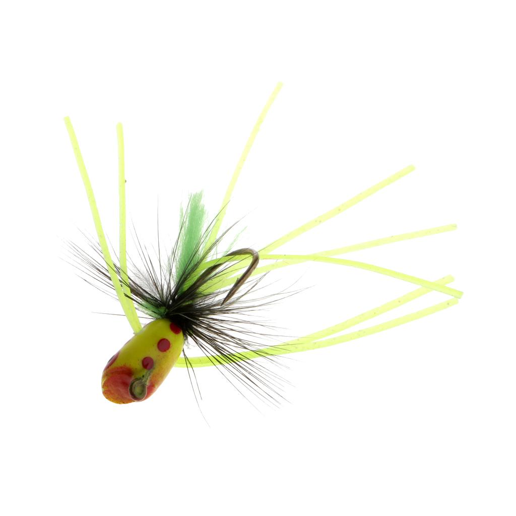 Fly Dry Fishing Floating Popper Flies Artificial Fishing Baits