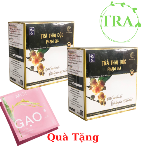 Combo 2 hộp Trà thải độc Phạm Gia mát gan tiêu độc, hỗ trợ giảm mỡ - Tặng Mặt Nạ MOI