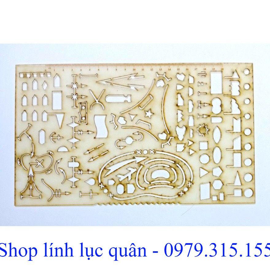 Thước chỉ huy tham mưu mẫu 5 (27x16cm)