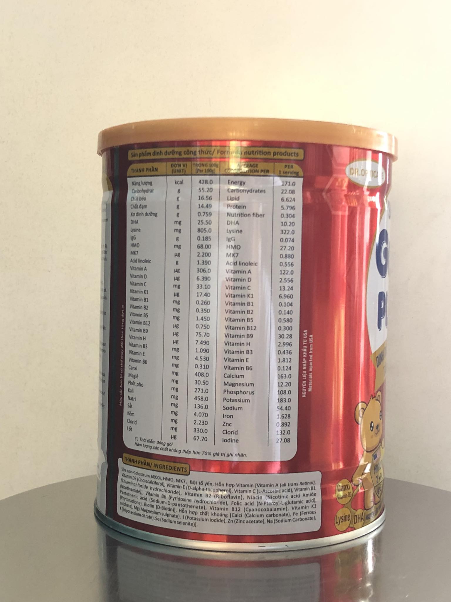 Combo 3 lon Sữa bột UC2 Platinum Grow Plus 1+ lon 800g