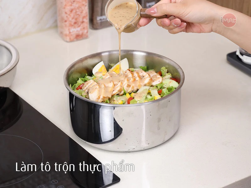 Bộ nồi chảo iNox cán rời 9 món - Không phủ lớp chống dính