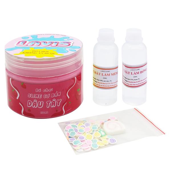 Đồ Chơi Slime Cơ Bản Lavis: Dâu Tây - 150 ml