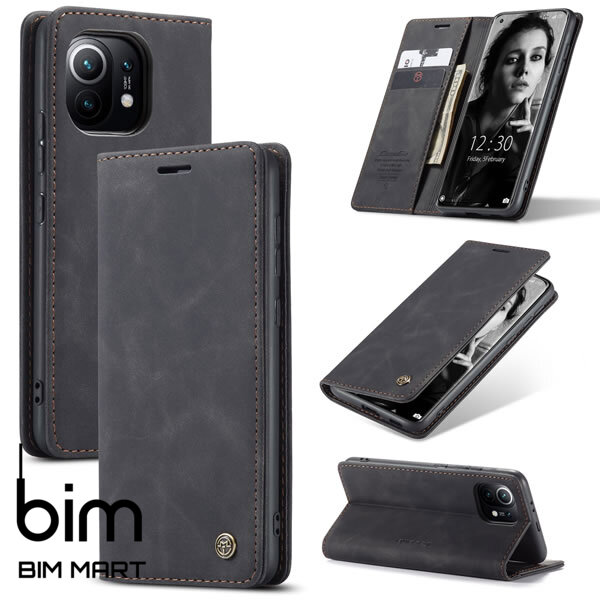 Bao da cao cấp dành cho Xiaomi Mi 11 dạng ví chính hãng Caseme - Hàng Nhập Khẩu