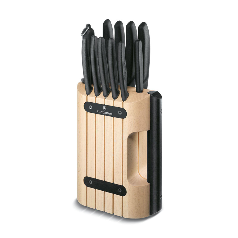 Bộ dao bếp 11 món Swiss Classic VICTORINOX - THỤY SĨ : Giải pháp cất giữ dao tinh tế, sang trọng, kết hợp nhiều chức năng trong một khối duy nhất Thiết kế gọn gàng với chất liệu làm bằng gỗ dẻ gai cao cấp