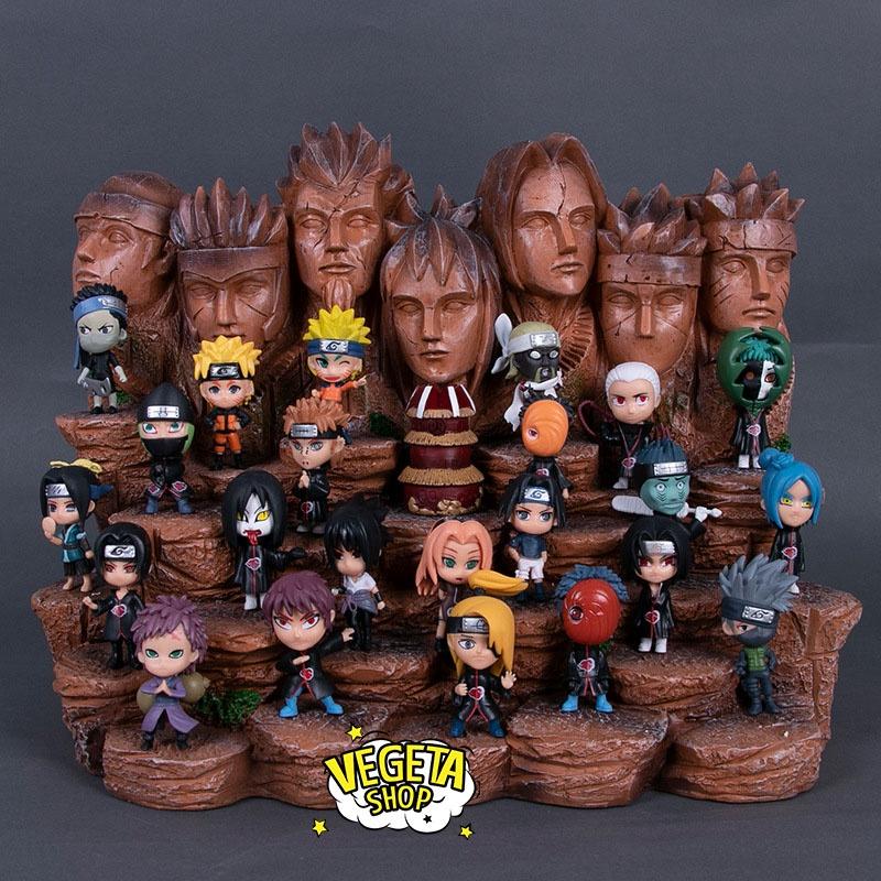 Mô hình Naruto - Set nhân vật Naruto Kakashi Sasuke Sakura Itachi Gaara Orochimaru Nagato Pain Sasori Akatsuki - Cao 7cm