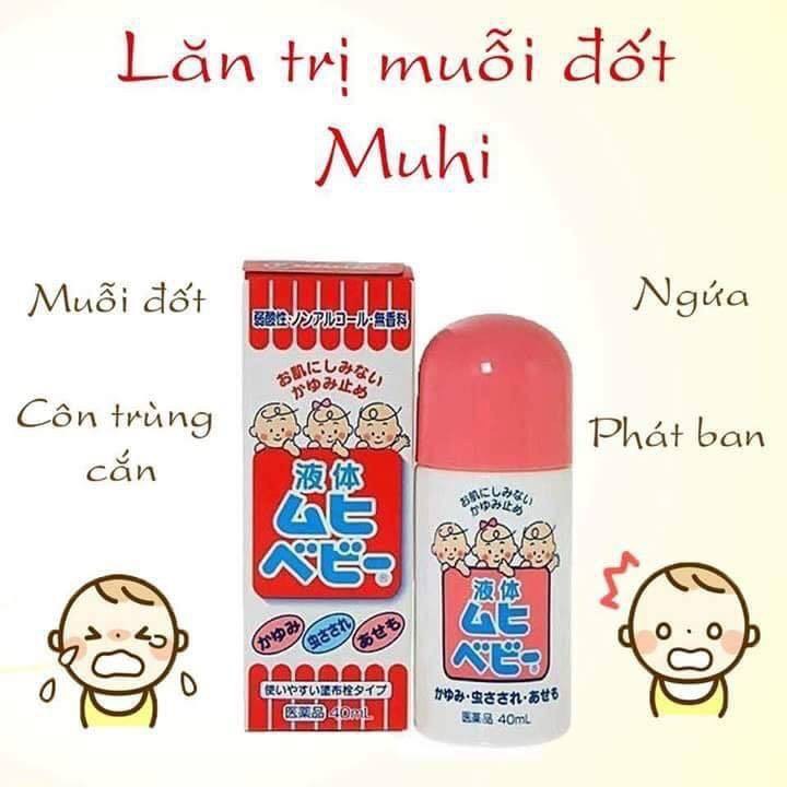 Lăn Trị Muỗi Đốt Muhi Dùng Cho Trẻ từ 3 tháng tuổi