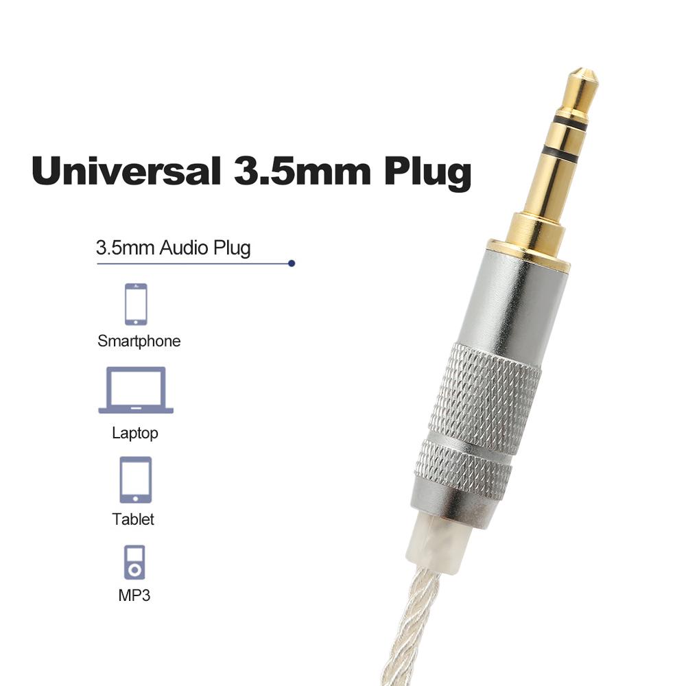 Dây tai nghe có dây dài 115-125cm 3,5mm Đầu cắm MMCX cho Shure SE846