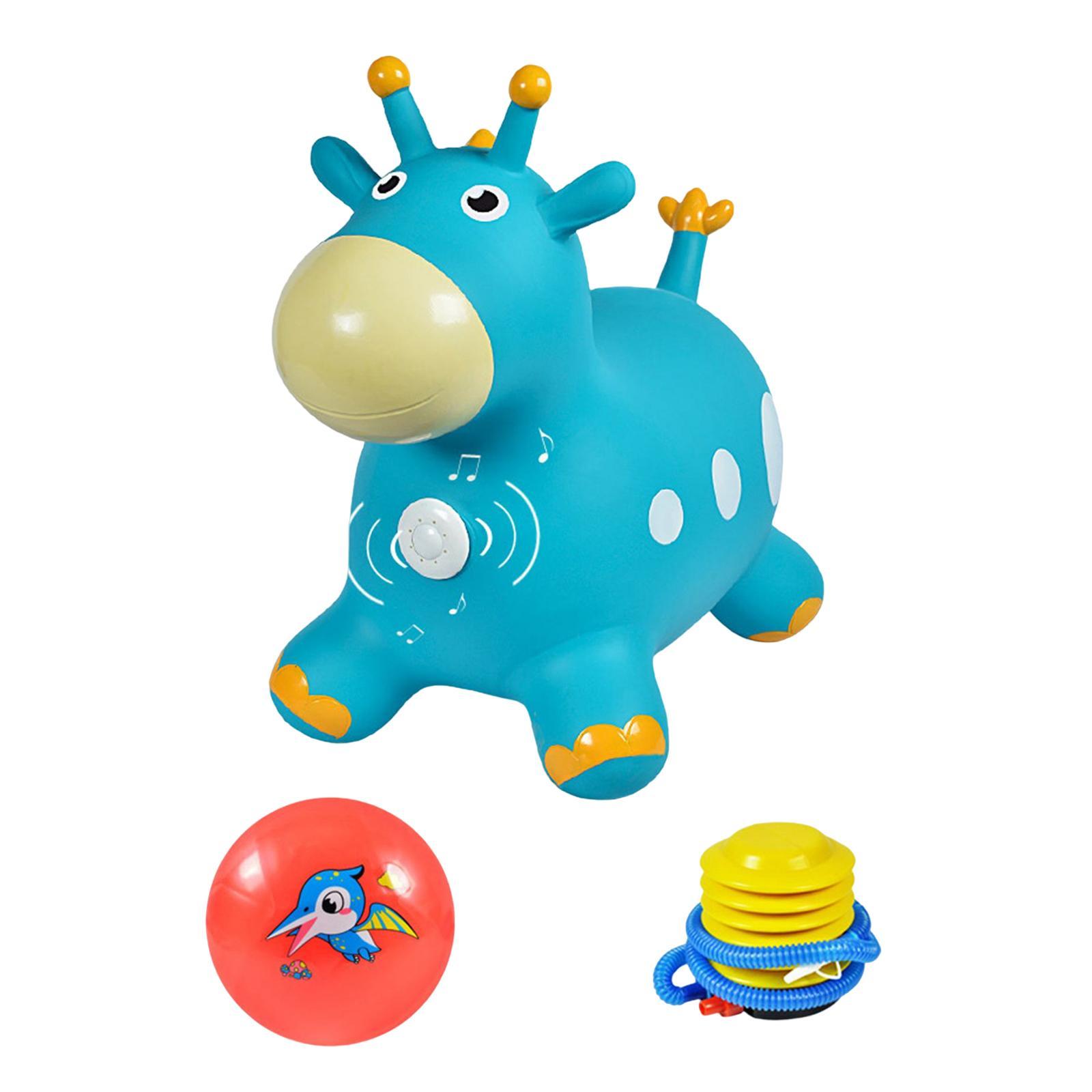 Inflatable Bouncy Animal Toddlers Toy with Music Indoor Outdoor Used