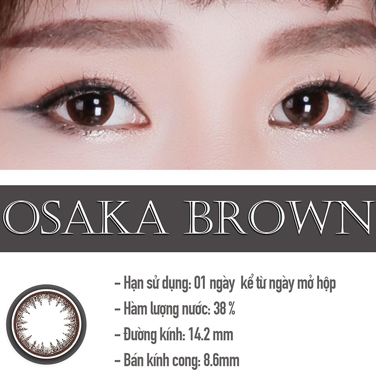 [Một cặp] Kính Áp Tròng Dùng 1 Ngày Eye Secret KM1N - Osaka Brown (0 Độ)