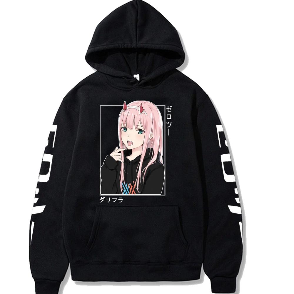 HOT ÁO HOODIE - Anime Darling In The Franxx Zero Two Hoodies Harajuku