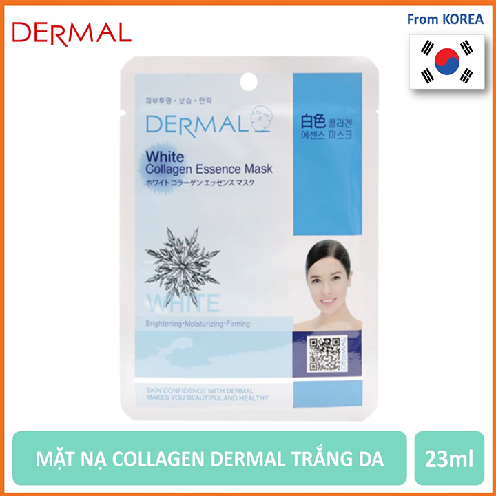 Mặt Nạ Dermal Tinh Chất Trắng Da White Collagen Essence Mask 23g - 10 Miếng