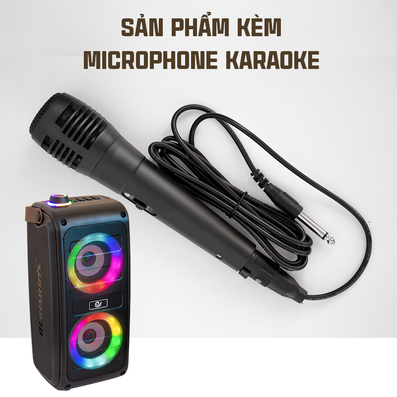 Loa Bluetooth Mini Kèm 1 Micro Có Dây Model VS-887 Hát Karaoke Cực Hay - Hàng Chính Hãng