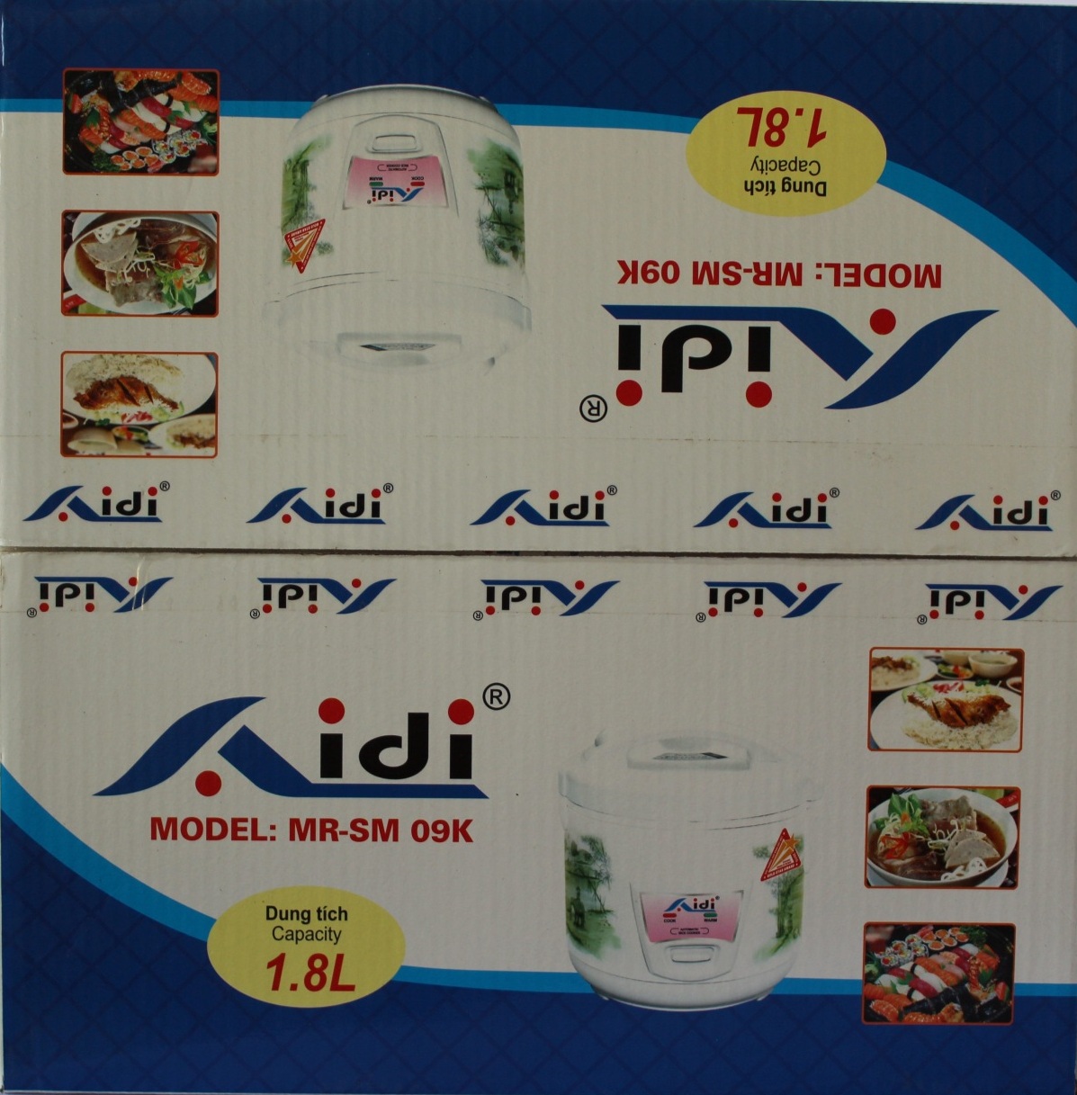 Nồi Cơm Điện Tự Động Nắp Gài Aidi MR-SM 09K  - Màu Ngẫu Nhiên - Chính Hãng