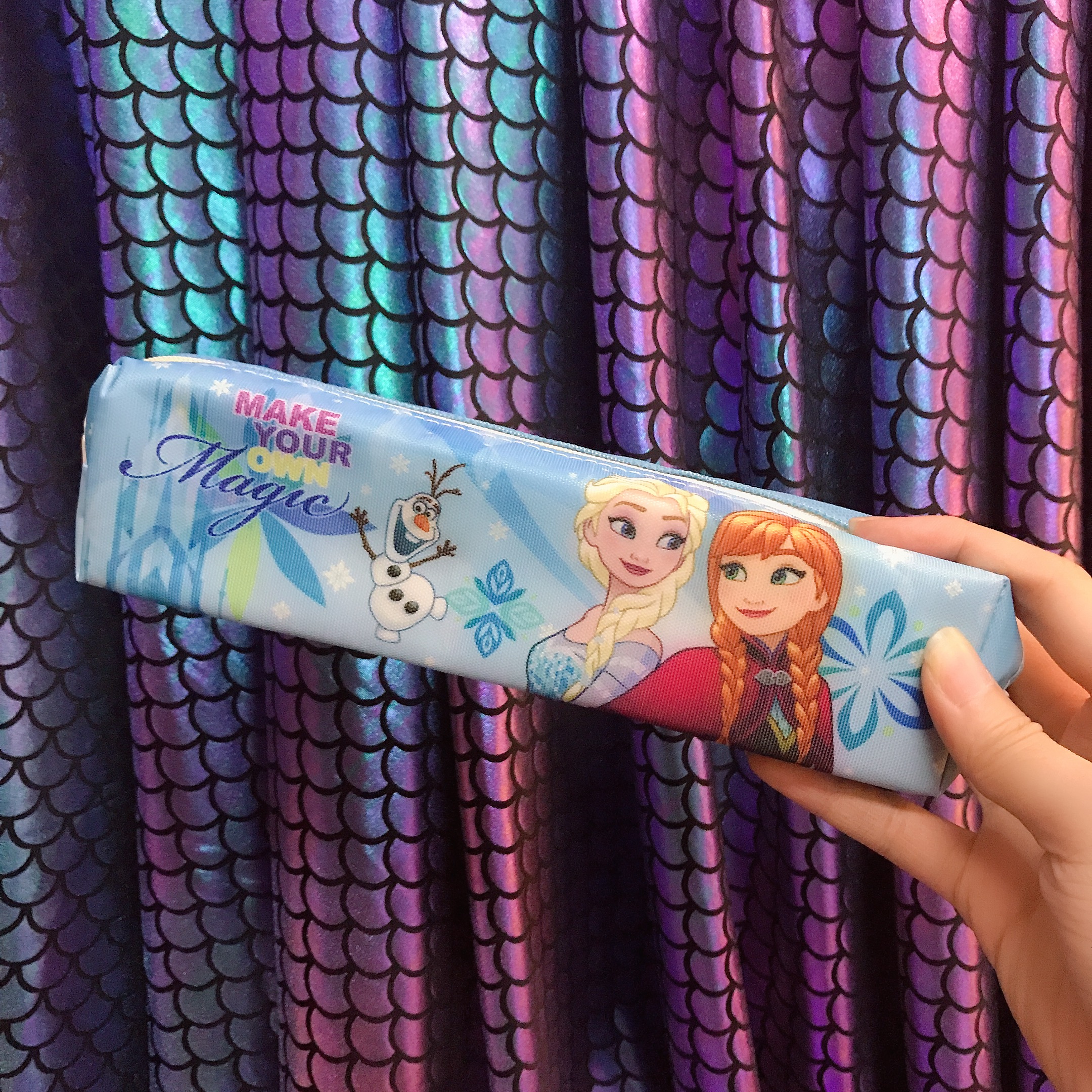 HỘP BÚT , BÓP VIẾT MINI 1 NGĂN CÔNG CHÚA ELSA ANNA FROZEN  MÀU XANH DƯƠNG (THÁI LAN) - 80FRNB2082 (20X4X5cm)