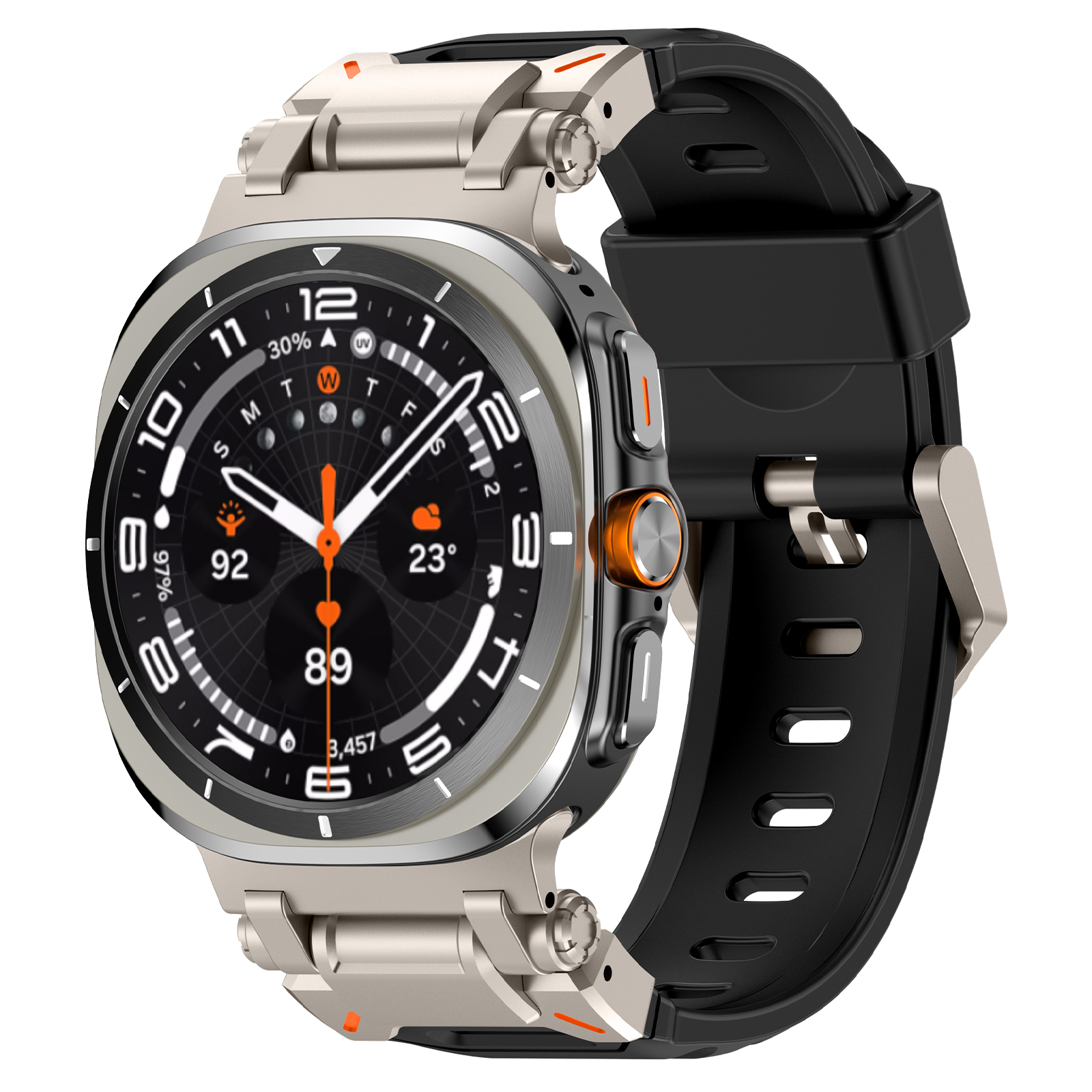 Dây Silicone Đầu Nối Kim Loại Explorer cho Samsung Galaxy Watch Ultra 47mm - Hàng Chính Hãng