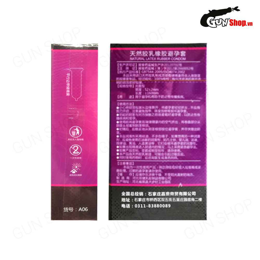 Bao cao su Muaisi Hồng - Nhiều gel, siêu mỏng kèm 1 chiếc BCS Gun Super Thin