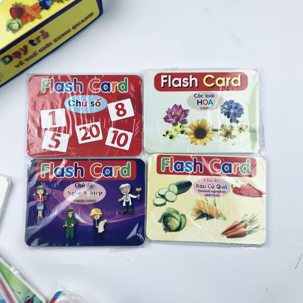 Bộ Thẻ Học Thông Minh 19 Chủ Đề song ngữ loại chuẩn Glenn Doman Flashcard_thẻ thông minh loại to