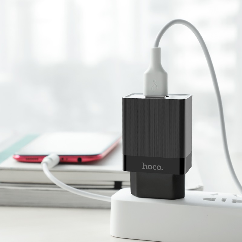 Cốc sạc Hoco 2 cổng USB sạc nhanh 3.4A MAX C51A cho iPhone/iPad/Samsung/Huawei/Xiaomi/Android - Hàng chính hãng