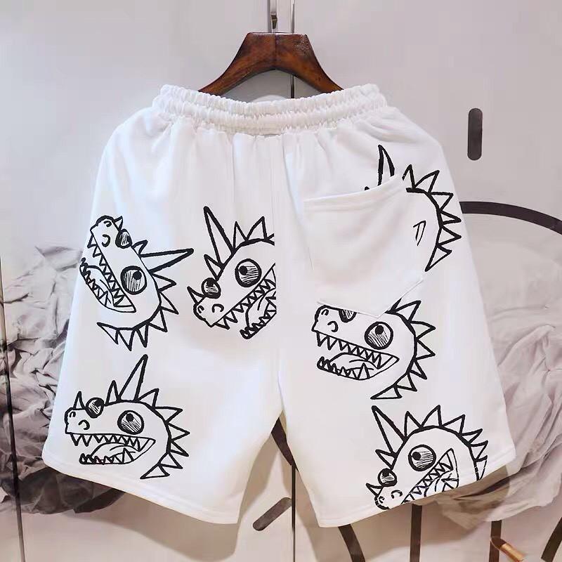 Quần Short/ Quần Đùi Ngủ Hoạt Hình Khủng Long Cute Hoạ Tiết Nhiều Màu Form Rộng Unisex Nam Nữ Ulzzang