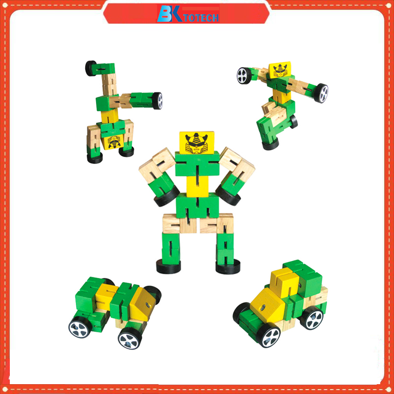 Đồ chơi gỗ Winwintoys - Luồn thun Robo