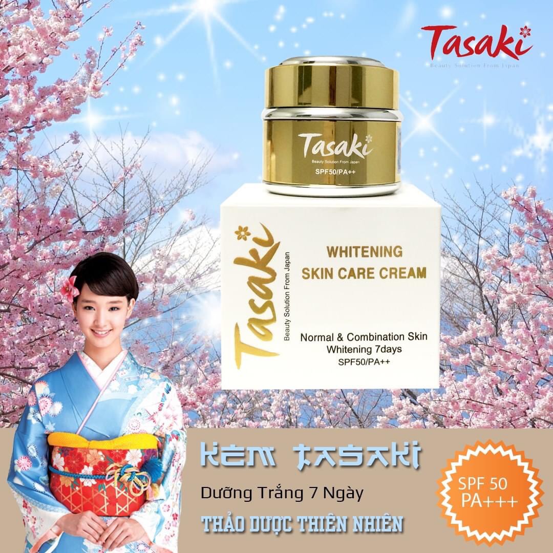 KEM TASAKI TRẮNG DA 7 NGÀY - LÀM TRẮNG - NGỪA LÃO HÓA - WHITENING SKIN CARE CREAM 25G