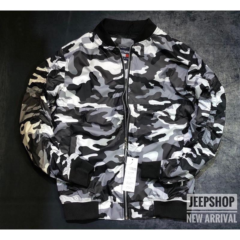 Áo khoác bomber dù phong cách Retro - Ngụy trang