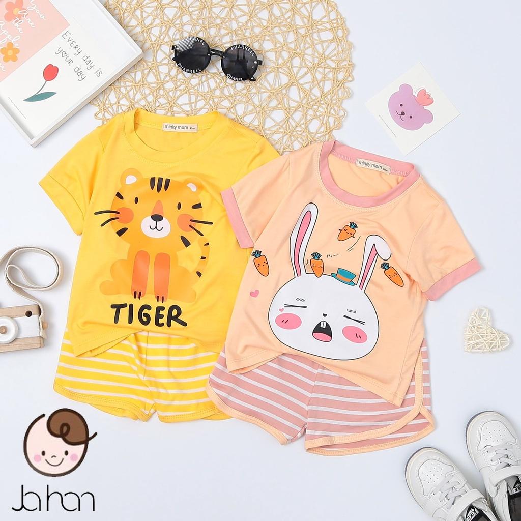 Đồ Bộ Bé Trai, Bé Gái Minky Mom Vải Thun Lạnh, Bộ Cộc Tay Cho Bé Mặc Nhà, Bộ Quần Áo Trẻ Em Dễ Thương Mùa Hè - CTT02