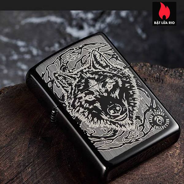 Bật Lửa Zippo 49443 – Zippo Anne Stokes Wolf High Polish Black