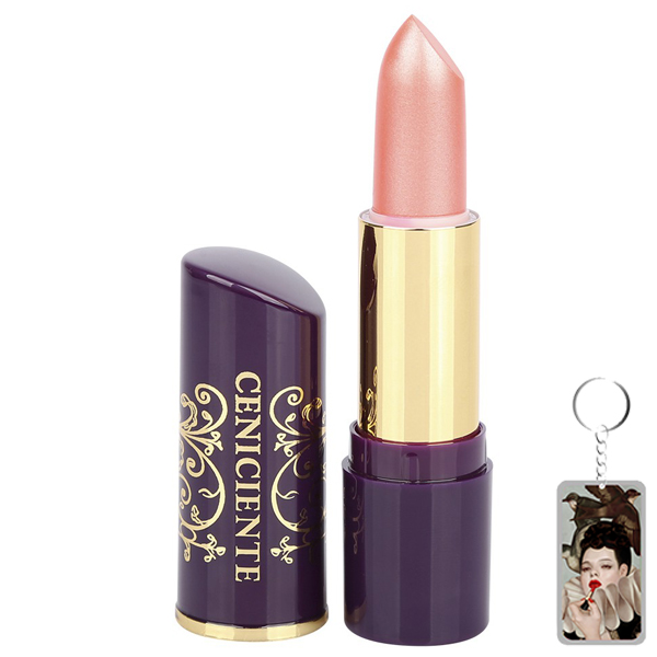 Son thỏi mịn môi lâu phai Naris Ceniciente Lipstick Nhật Bản 3g (#100: Hồng tươi) + Móc khóa