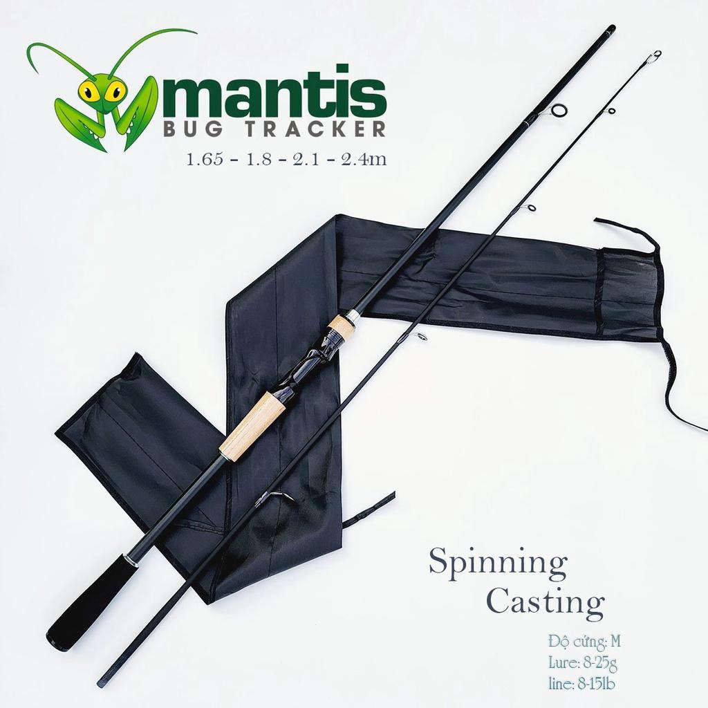 Cần câu lure máy ngang và máy đứng carbon Mantis CM24