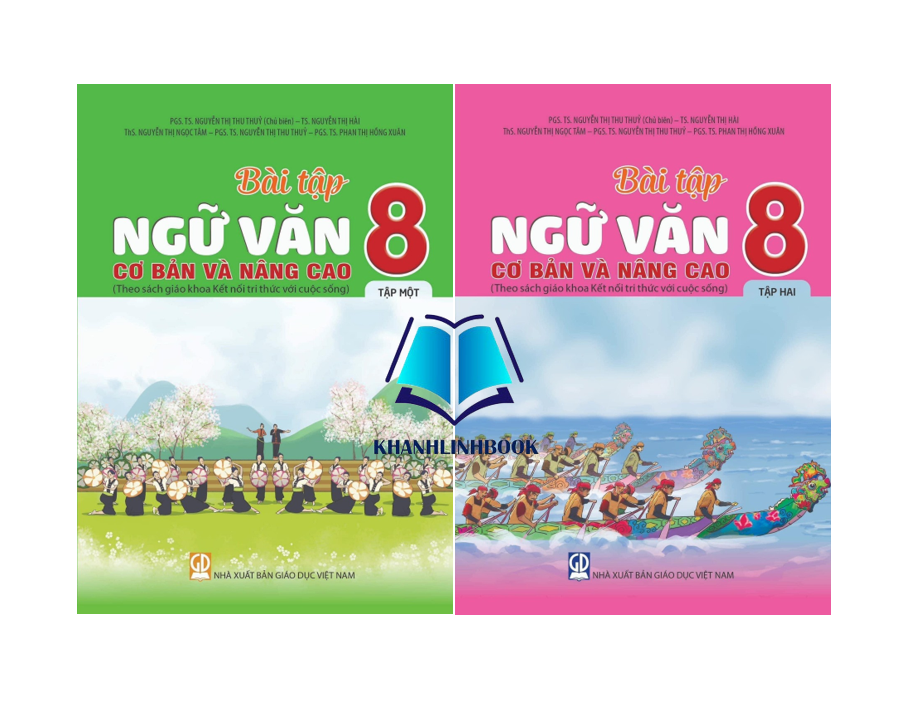 Sách - Combo Bài tập ngữ văn cơ bản và nâng cao 8 - tập 1 + 2