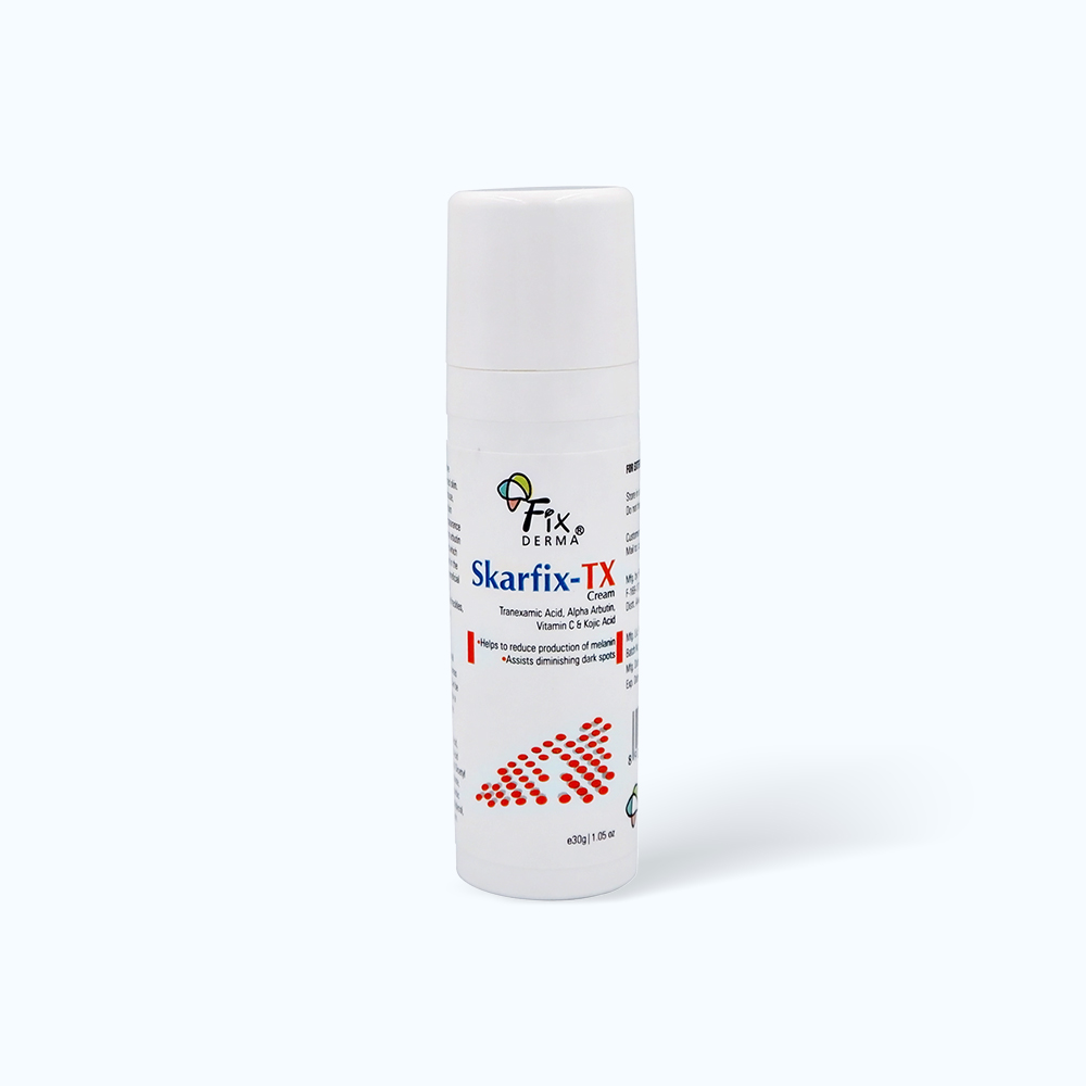 Kem dưỡng FIXDERMA Skarfix-TX giúp làm mờ vết thâm, đốm đen, giúp da sáng mịn, đều màu (Tuýp 15g)