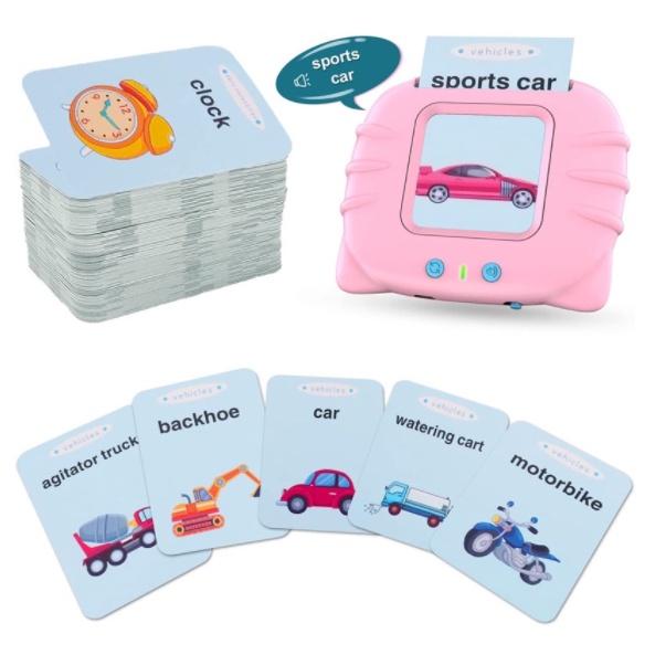 Máy đọc thẻ flashcard Tiếng Anh dành cho trẻ em gồm 224 từ vựng không sóng điện từ