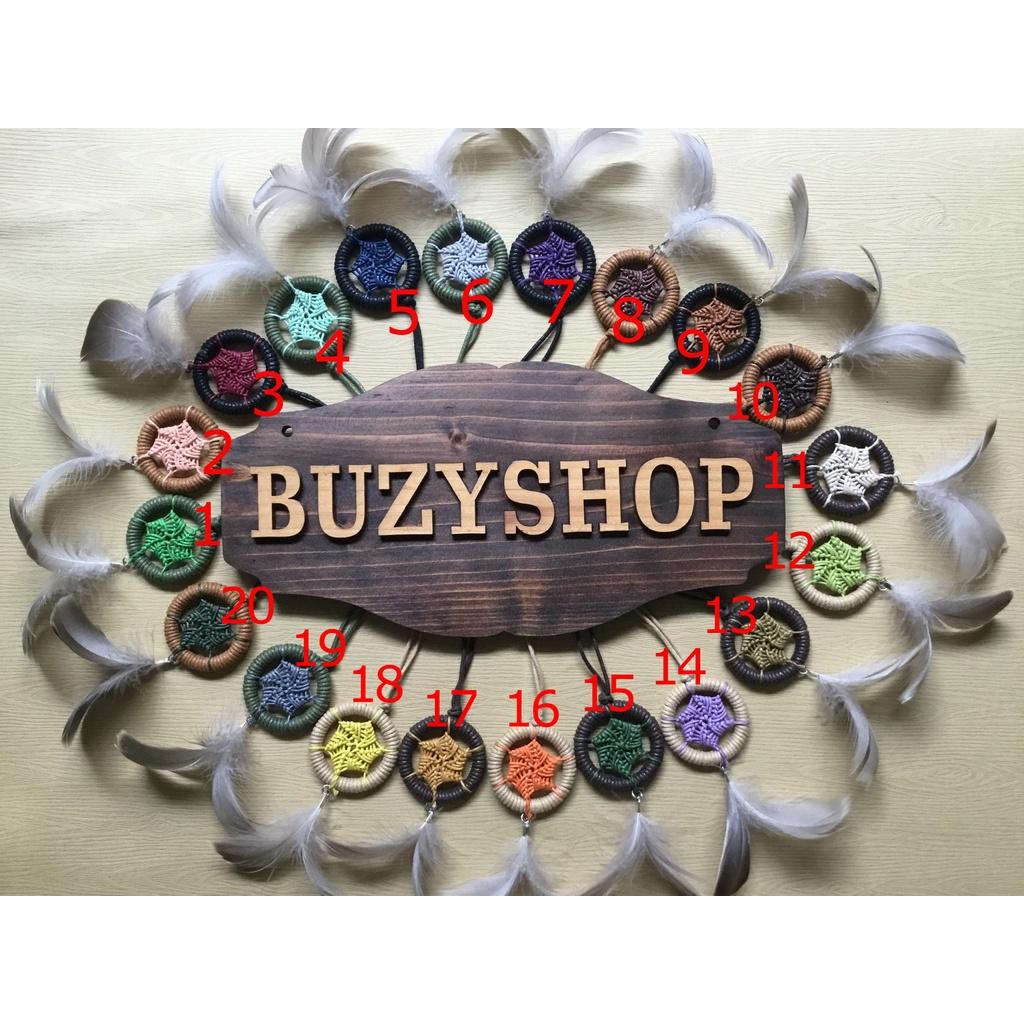 MẪU.3dreamcatcher treo trang trí, làm móc khóa - mẫu shop đan phối 2 màu