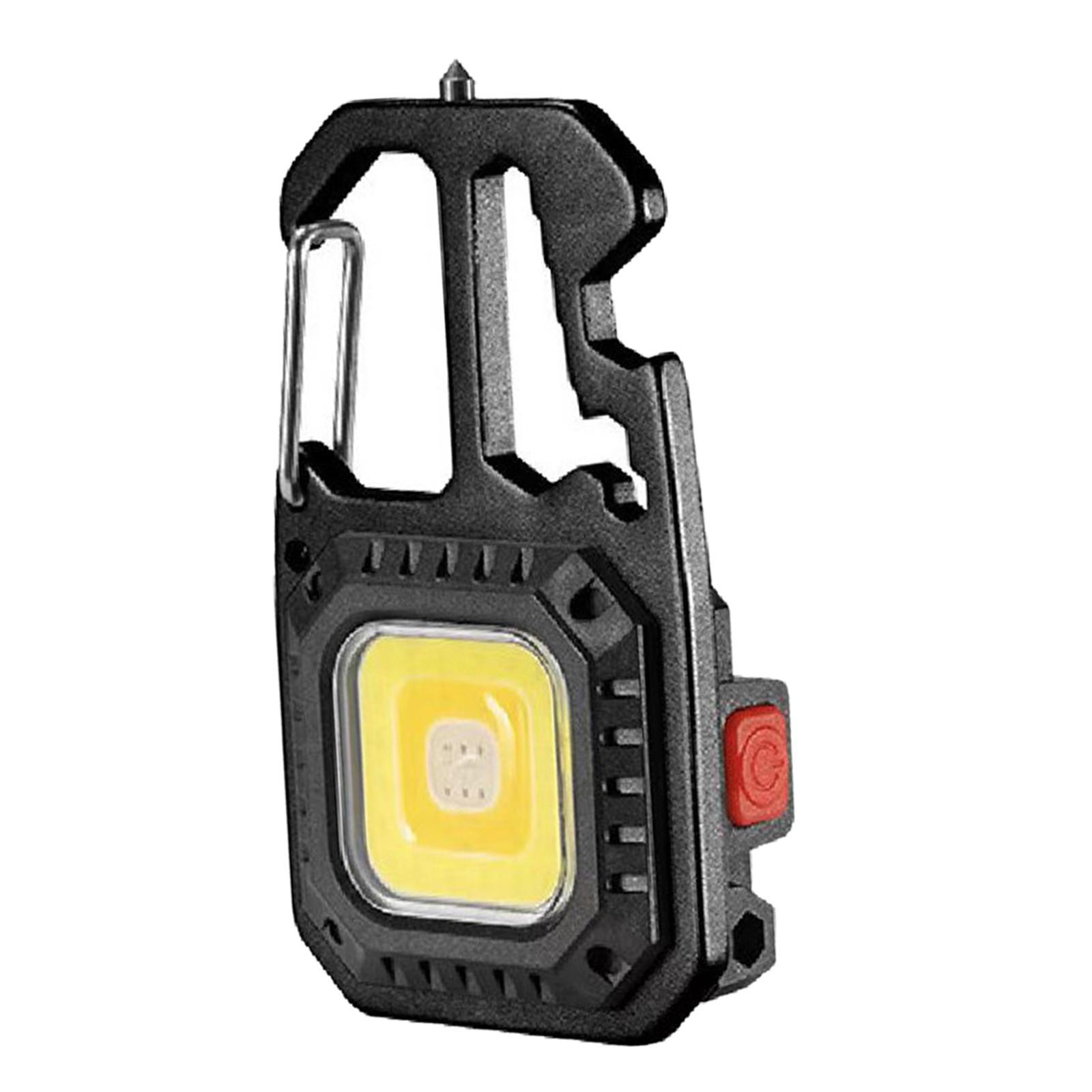 COB Keychain Flashlight Bottle Opener 3 Modes for Climbing Travel Fishing