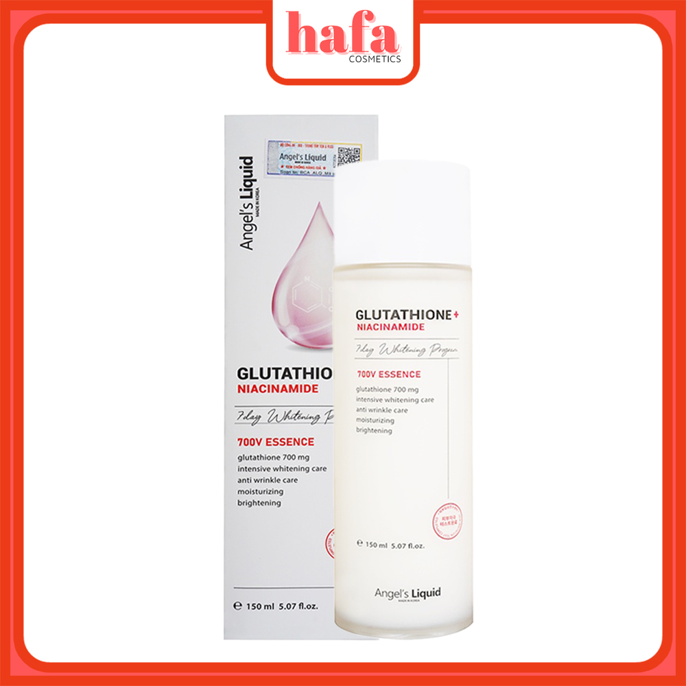 Nước Thần Dưỡng Trắng Da, Giảm Thâm Nám Angel's Liquid Glutathione Plus Niacinamide 700V Essence 150ml