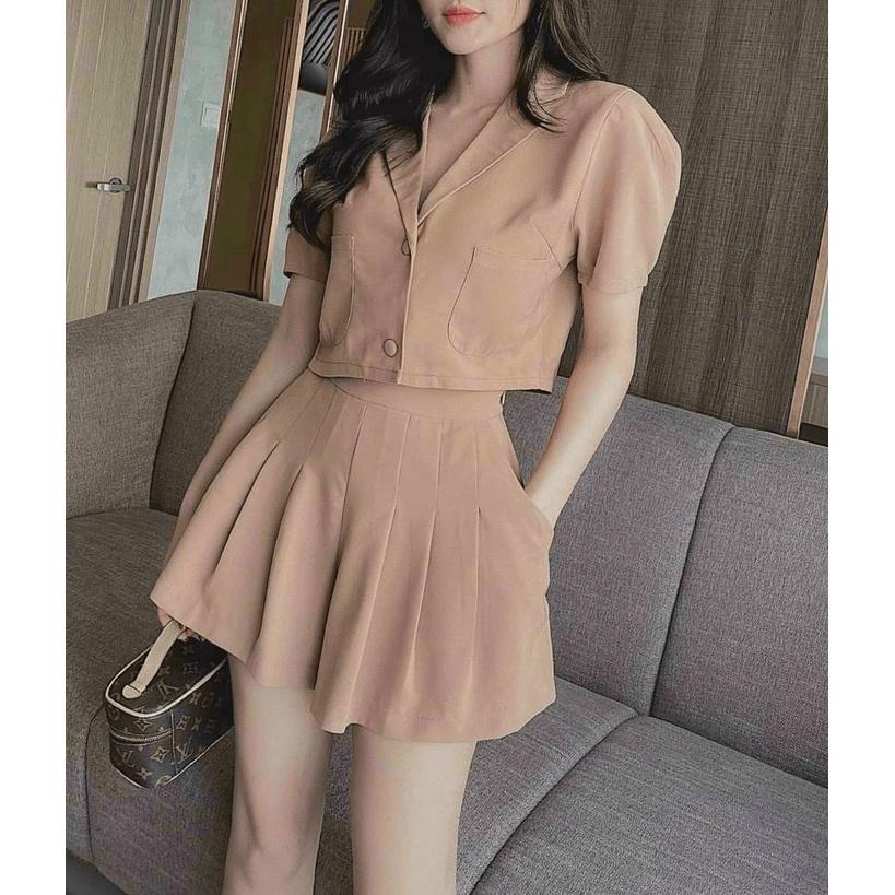 SÉT VEST CHÂN VÁY NGẮN TRẺ TRUNG NĂNG ĐỘNG SIÊU HOT