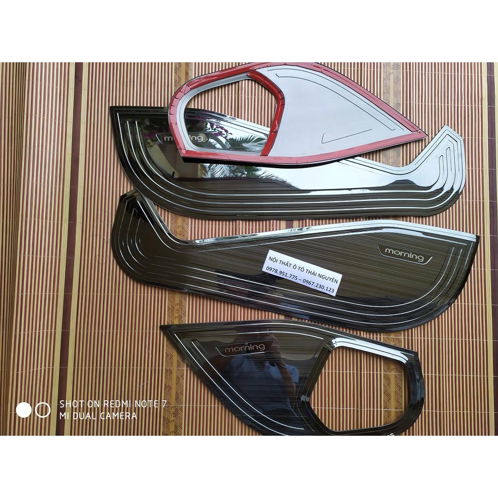Ốp chống xước tabli cánh cửa dành cho Morning 2013-2019 titan