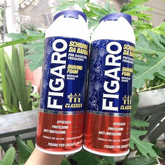 Bọt cạo râu hương nước hoa truyền thống Figaro Shaving Foam 400ml tặng kèm móc khóa