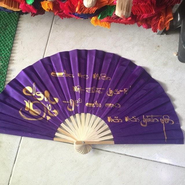 Quạt Vải Thầy Vẽ Chữ Thư Pháp