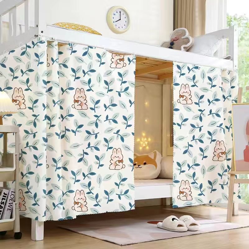 Rèm Vải Khoen Lỗ, Khoen Ri Đô, Rèm Dán THỎ LÁ XANH Vải Dày Khả Năng Chống Nắng Cao
