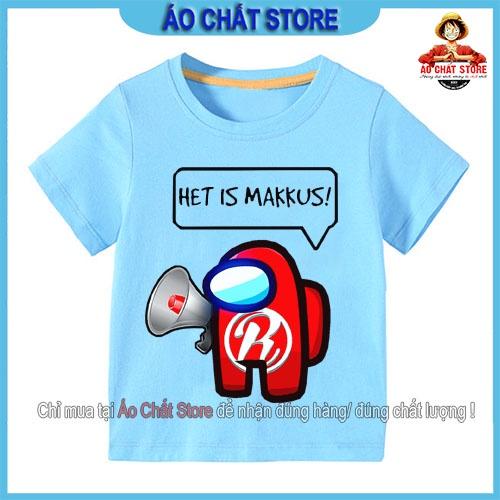 Áo Among Us skin HET IS MAKKUS cho trẻ em nhiều màu | vải đẹp AU46 | Áo Chất Store