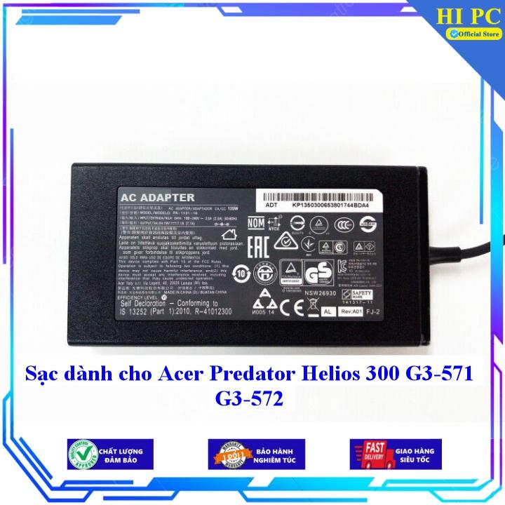 Sạc dành cho Acer Predator Helios 300 G3-571 G3-572 - Kèm Dây nguồn - Hàng Nhập Khẩu