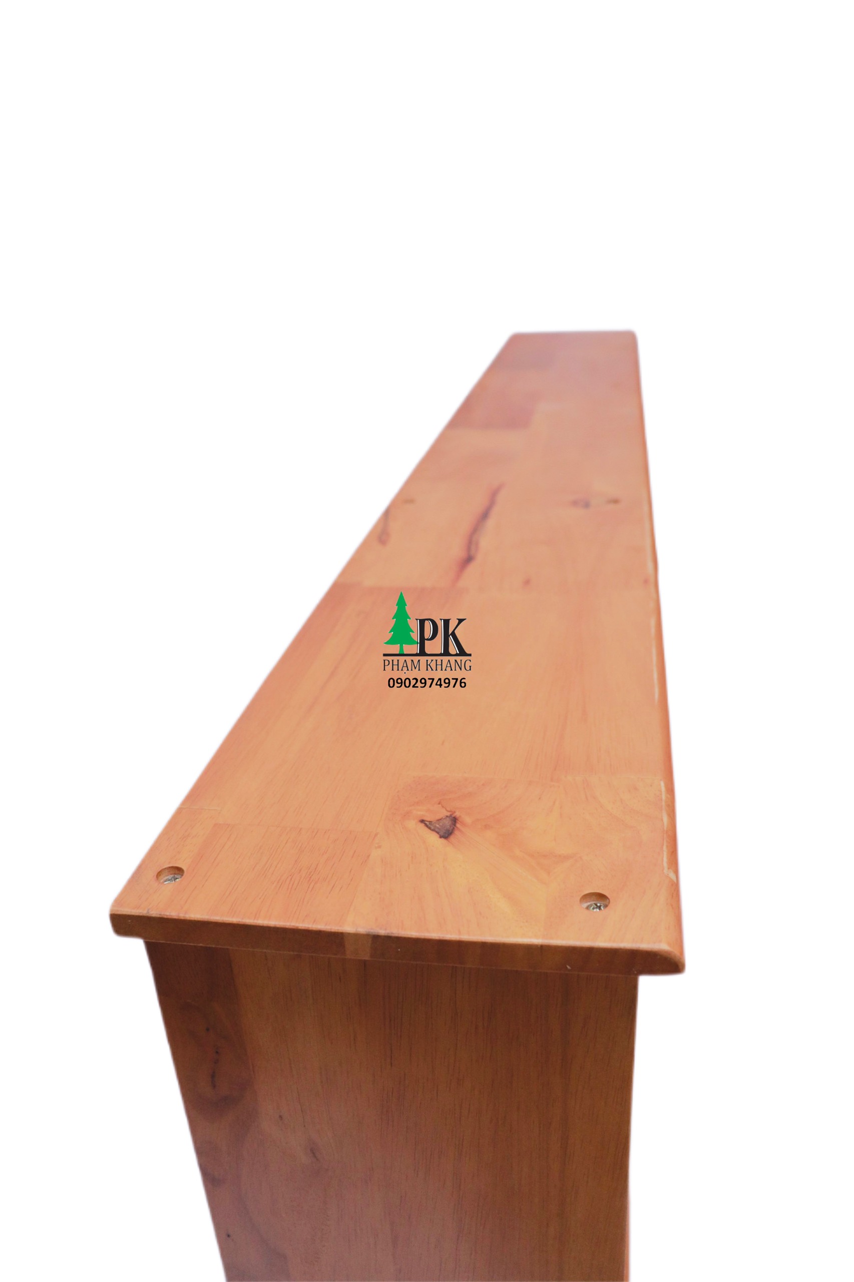 Kệ sách gỗ treo tường/để bàn Phạm Khang rộng 120 cm màu vàng cherry