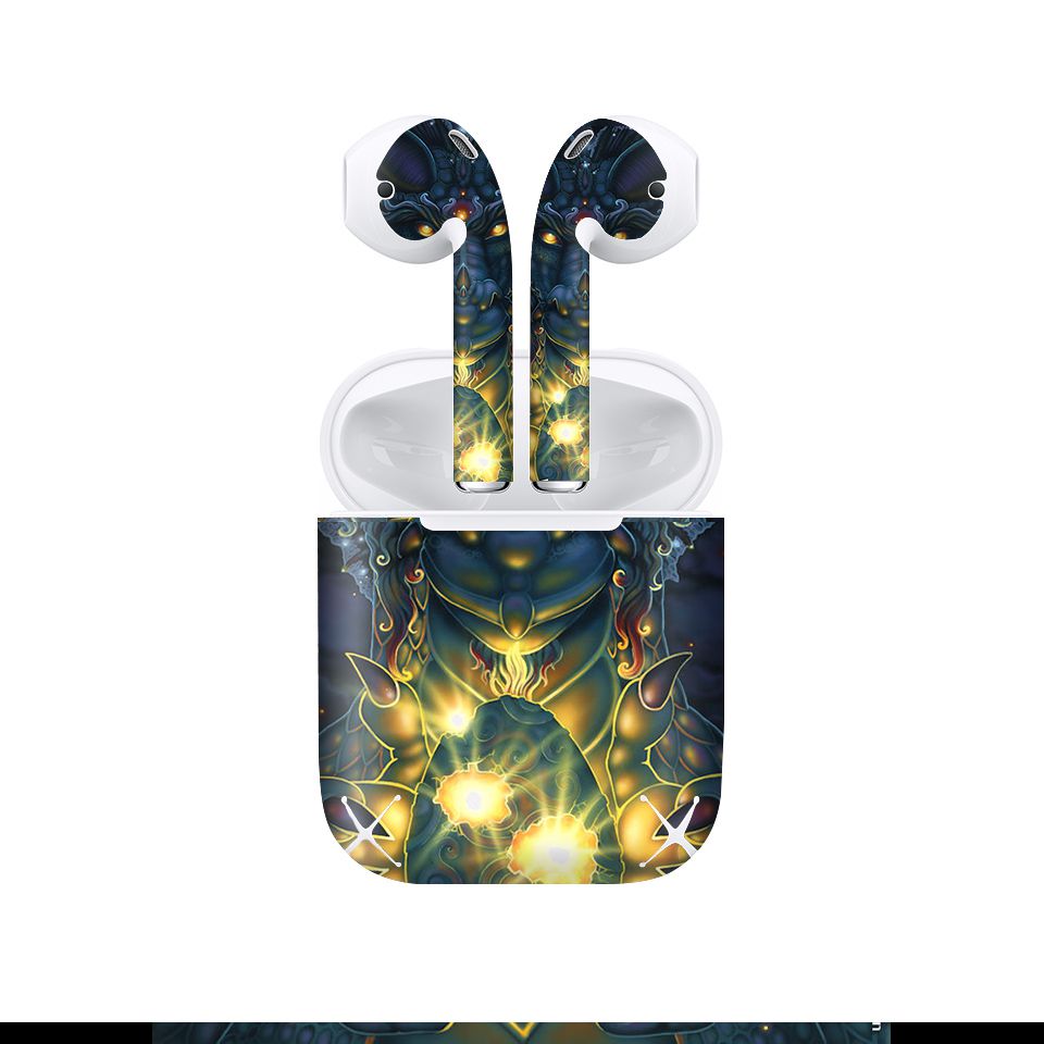 Miếng dán skin chống bẩn cho tai nghe AirPods in hình Rồng Dragon - dra043