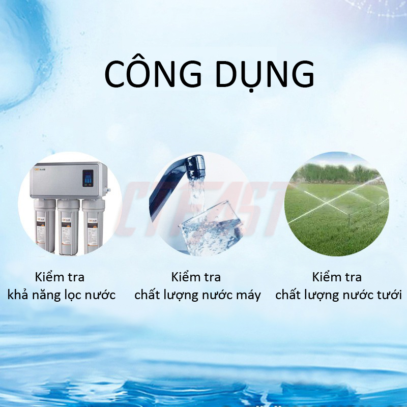 Bút thử nước sạch cao cấp TDS &amp; EC, dụng cụ đo TDS, máy độ cứng của nước - Hàng chính hãng, tặng kèm bao da sang trọng