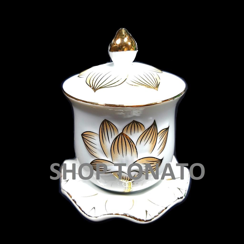 CHUNG NẮP SEN VÀNG 109 V CAO 8CM,10CM,12CM