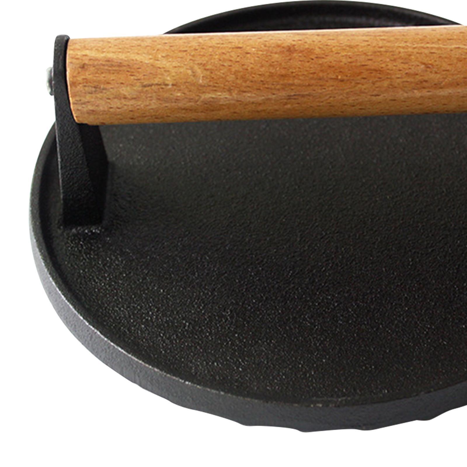 Grill Press Round Cast press for BBQ Press Meat Steak Teppanyaki